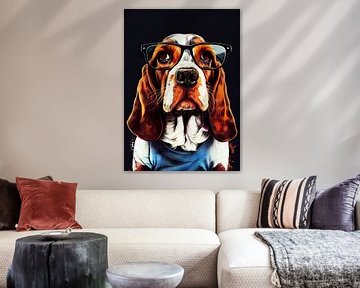 Hipster dog Abby #dog by JBJart Justyna Jaszke