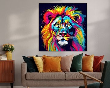 Lion coloré sur Bert Nijholt