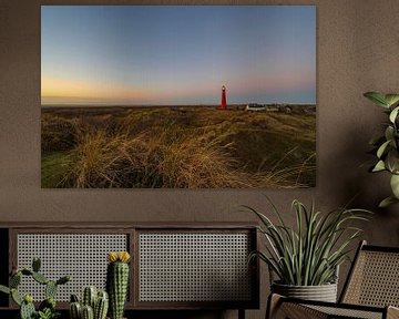 Schiermonnikoog Panoramablick in den Dünen mit dem Leuchtturm von Sjoerd van der Wal Fotografie