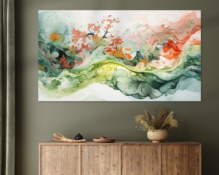 Voorbeeld van het werk in een kamer