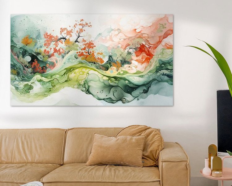 Voorbeeld van het werk in een kamer