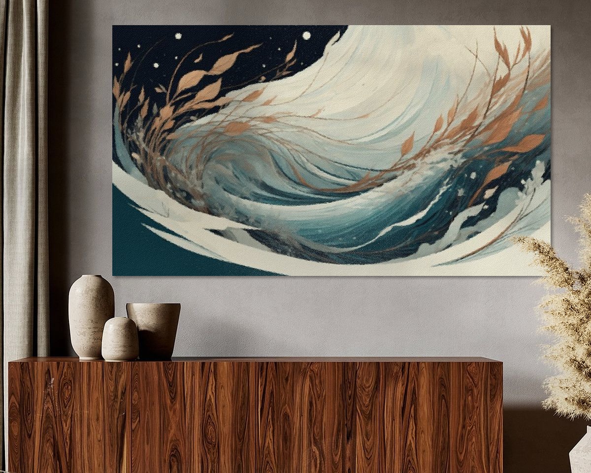 Voorbeeld van het werk in een kamer