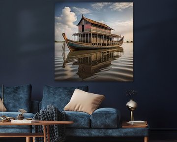 Boot in Myanmar von Gert-Jan Siesling