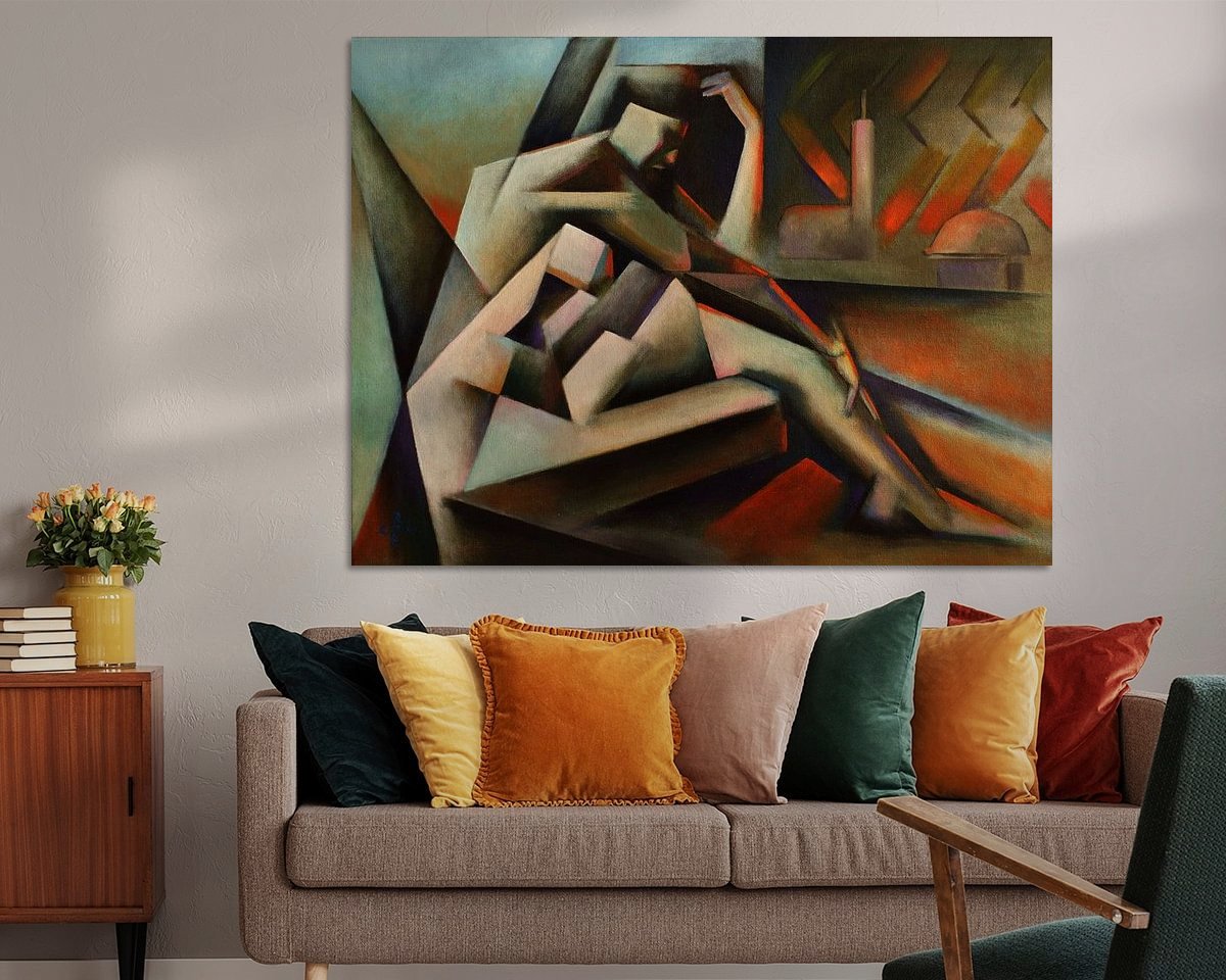 Voorbeeld van het werk in een kamer