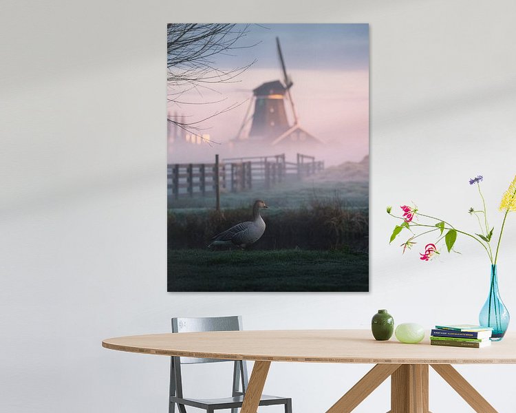 Voorbeeld van het werk in een kamer