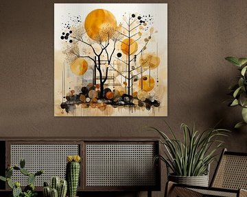 Botanische serie: goud/geel (5) van Ralf van de Sand