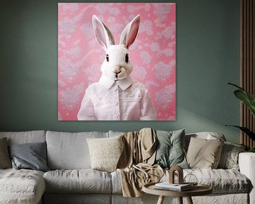 Portrait d'un animal, le lapin sur Vlindertuin Art