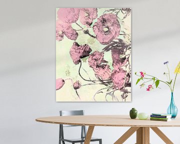 Bloemen Plantkunde Retro Look van Mad Dog Art