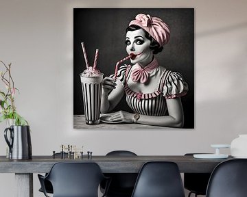 Pierrot with milkshake by Gert-Jan Siesling