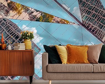 Berlijn in de spiegel - 3XN Cube van Mixed media vector arts