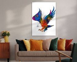 Voorbeeld van het werk in een kamer