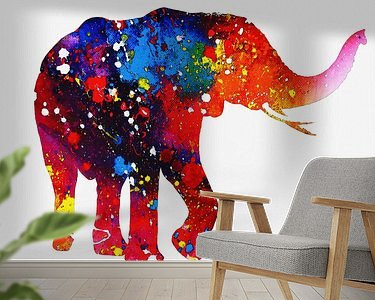 Voorbeeld van het werk in een kamer