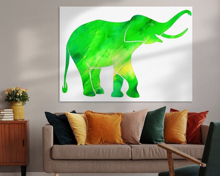 Voorbeeld van het werk in een kamer