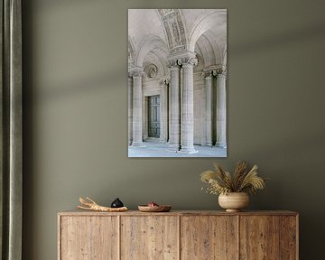 Pillars and arches at the Louvre in Paris by Alexandra Vonk