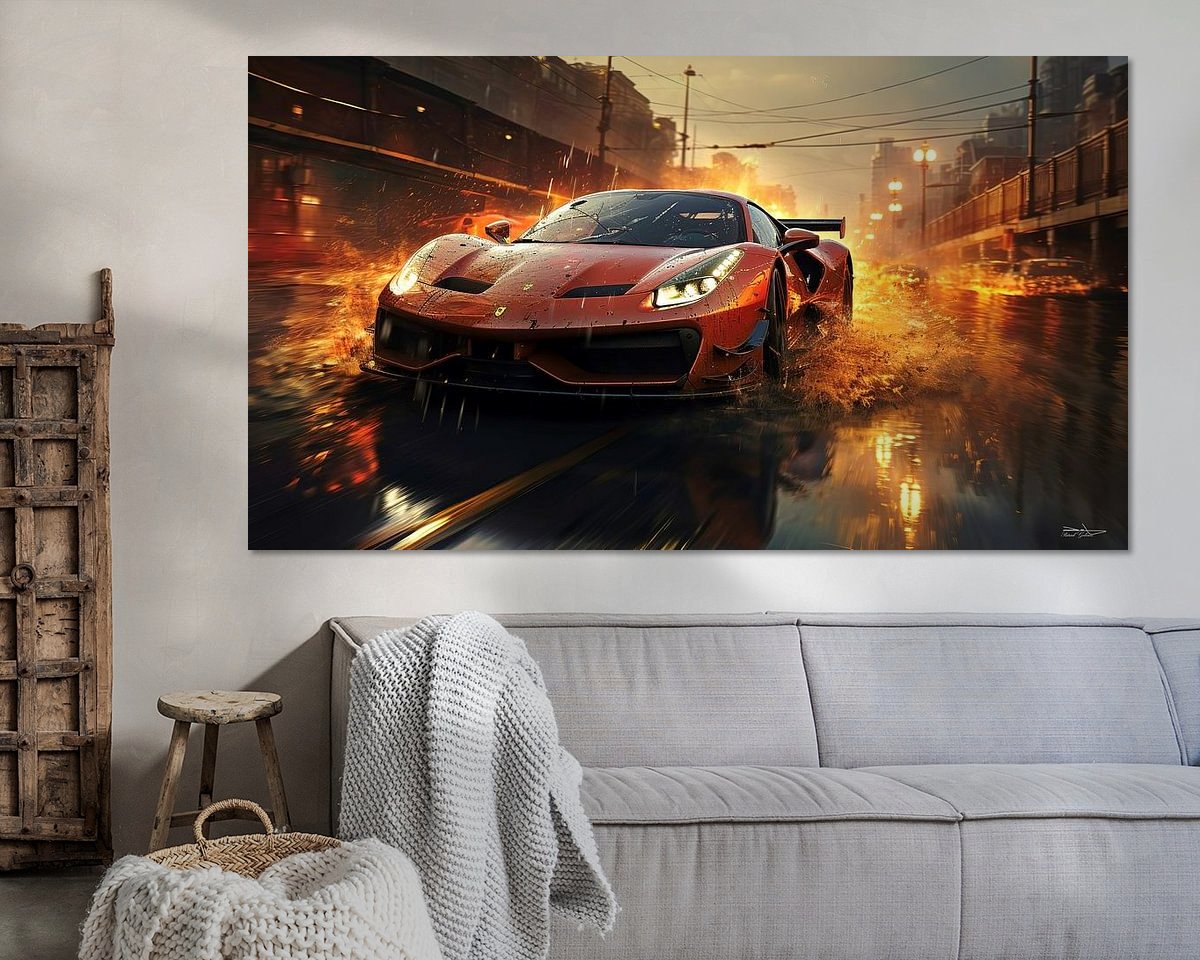 Voorbeeld van het werk in een kamer