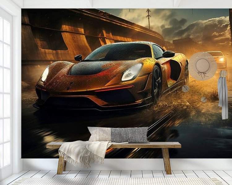 Voorbeeld van het werk in een kamer