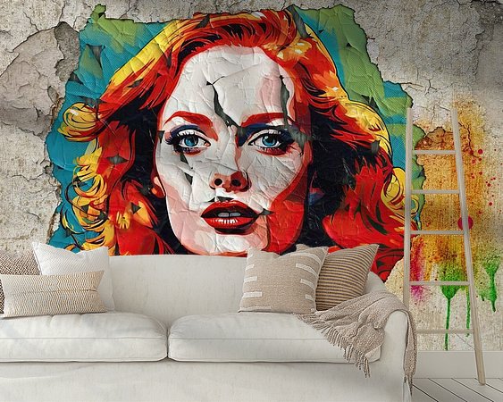 Voorbeeld van het werk in een kamer