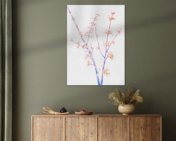 Gentle Romantic Cherry Branch by Mad Dog Art