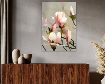 Romantische Magnoliaboom van Mad Dog Art