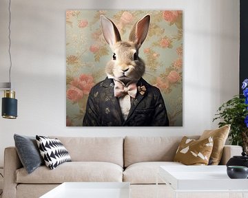 Portrait of Mr Rabbit by Vlindertuin Art