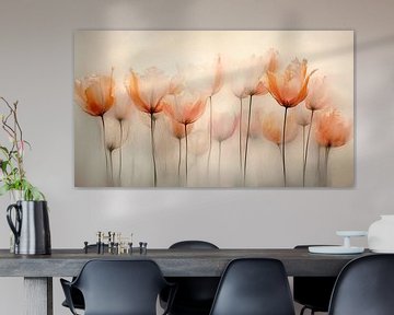 Tulpen in zartem Orangeton von Carla van Zomeren