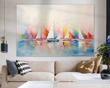 Sailboats abstract by Imagine