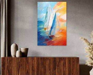 Sailboats abstract by Imagine