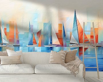 Segelboote abstrakt von Imagine