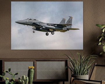 Landing U.S. Air Force F-15E Strike Eagle. by Jaap van den Berg