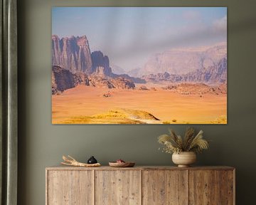 Het mars landschap van de Wadi Rum woestijn sur Kris Ronsyn