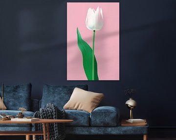 Tulpe in Pastellrosa 3 von ByNoukk