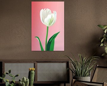 Tulpe in Pastellrosa 4 von ByNoukk