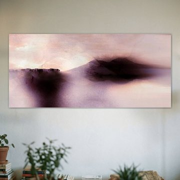 Japon Montagnes Peinture de paysage Neutre