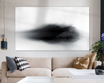 Japon Montagnes Peinture de paysage Monochrome sur Mad Dog Art