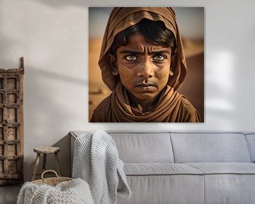 Little boy in the Thar desert in India