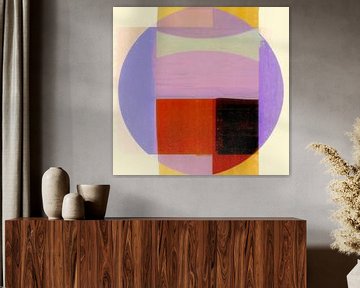 Peinture abstraite de formes Bauhaus sur FRESH Fine Art