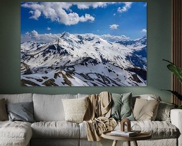 Verschneite Berggipfel in den österreichischen Alpen in der Nähe des Großglockners von Sjoerd van der Wal Fotografie