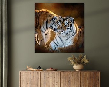 Fineart Tiger love by gea strucks