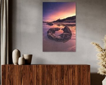 Neuseeland Boulder Beach Sonnenuntergang von Jean Claude Castor