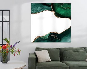 Emerald & Gold Agate Texture 11 sur Aloke Design