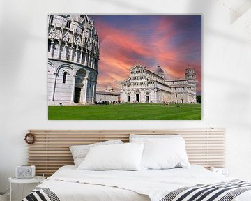 Piazza dei Miracoli in Pisa bei Sonnenuntergang by Animaflora PicsStock