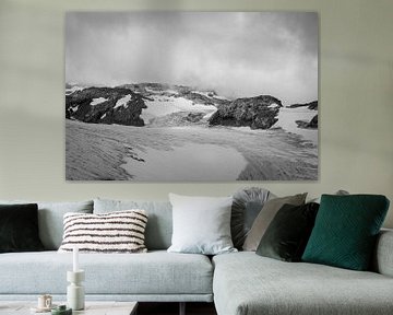 gletsjer zwart-wit van Sebastian Stef