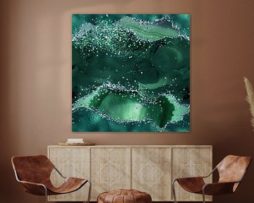 Emerald Glitter Agate Texture 04 sur Aloke Design