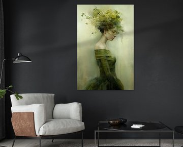 Woman in green by Bert Nijholt