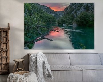 Gorges du Verdon dans la lumière du soir (basse perspective, paysage) sur Bram Lubbers