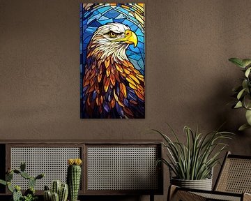 Eagle (stained glass) by Harry Herman