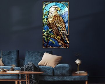 Eagle (stained glass) by Harry Herman