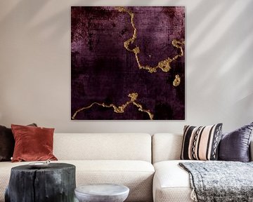 Goud Bordeaux I van beangrphx Illustration and paintings