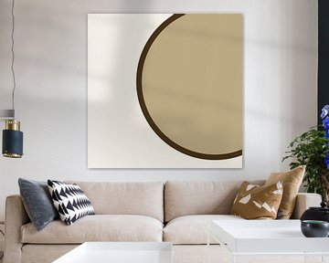 Rond in beige VI van Lily van Riemsdijk - Art Prints with Color