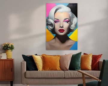 Marilyn Monroe - Brushstrokes of Glamour van PixelMint.